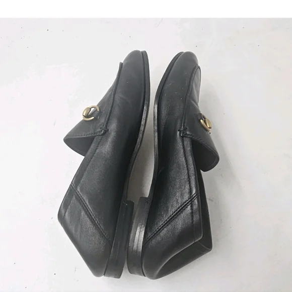 GUCCI Brixton Black Leather Horsebit Loafer Size EU 36.5 US 6.5 Collapsible Heel - Picture 14 of 16